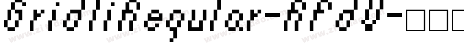 GridliRegular-RPdV字体转换
