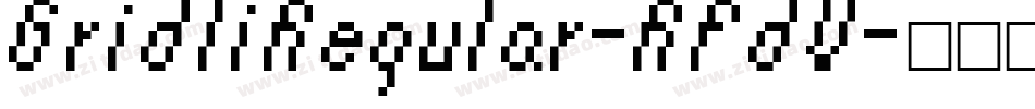 GridliRegular-RPdV字体转换