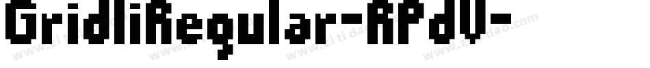 GridliRegular-RPdV字体转换