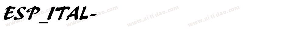 ESP_ITAL字体转换