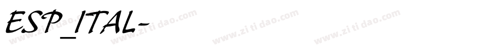 ESP_ITAL字体转换