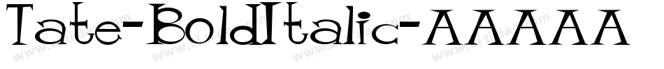 Tate-BoldItalic字体转换