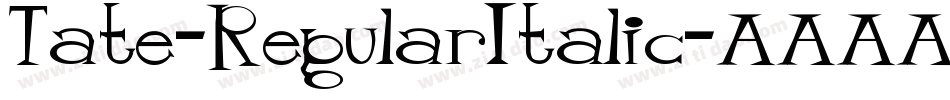 Tate-RegularItalic字体转换