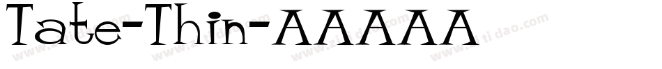 Tate-Thin字体转换