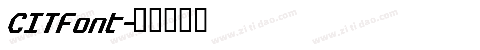 CITfont字体转换