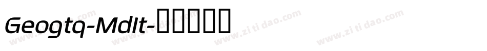 Geogtq-MdIt字体转换