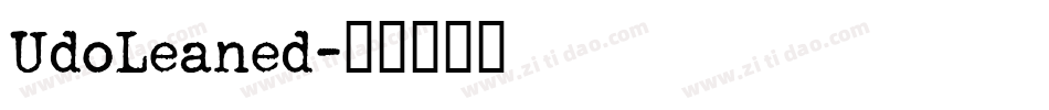 UdoLeaned字体转换