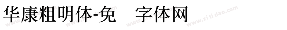 華康粗明體字体转换