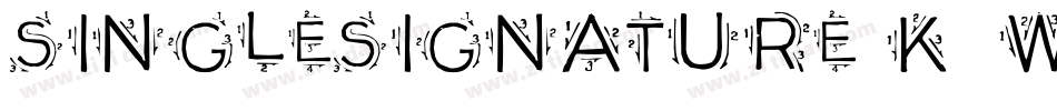 SingleSignature-K7WXW字体转换