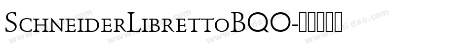 SchneiderLibrettoBQO字体转换