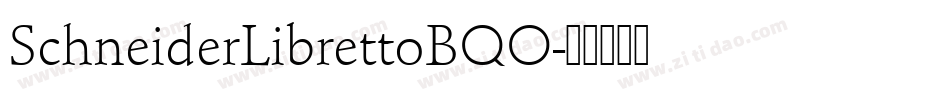 SchneiderLibrettoBQO字体转换