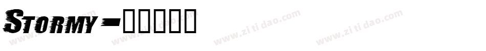 Stormy字体转换