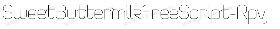 SweetButtermilkFreeScript-Rpvj6字体转换