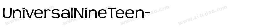 UniversalNineTeen字体转换