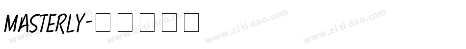 Masterly字体转换