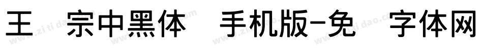 王汉宗中黑体简手机版字体转换
