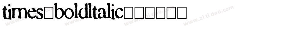 times-boldltalic字体转换
