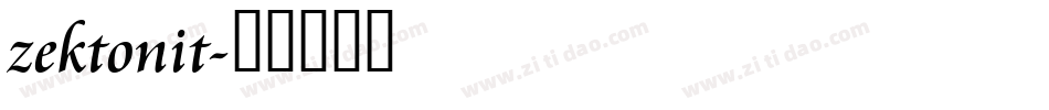 zektonit字体转换