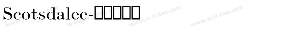 Scotsdalee字体转换