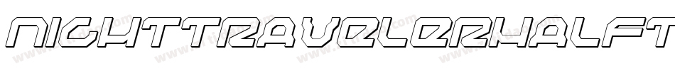 NightTravelerHalftoneItalic-X3Gg2字体转换