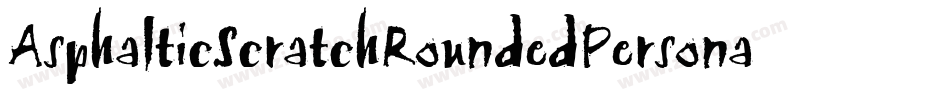 AsphalticScratchRoundedPersonalUse-BPox字体转换