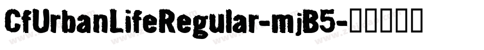 CfUrbanLifeRegular-mjB5字体转换