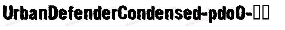 UrbanDefenderCondensed-pdoO字体转换