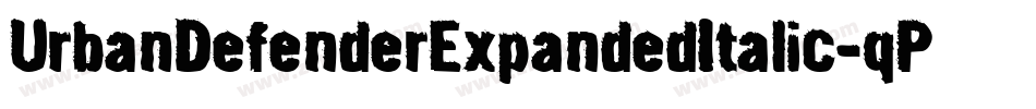 UrbanDefenderExpandedItalic-qPK5字体转换