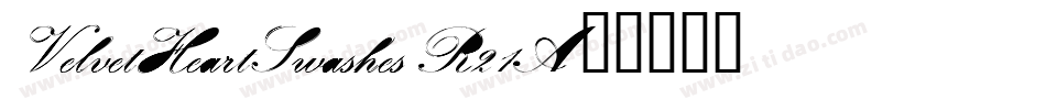 VelvetHeartSwashes-R21A字体转换