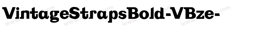 VintageStrapsBold-VBze字体转换