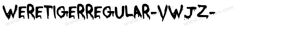 WeretigerRegular-vWjZ字体转换