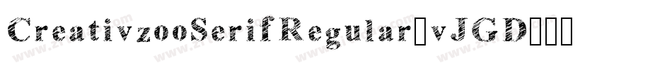 CreativzooSerifRegular-vJGD字体转换