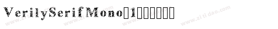 VerilySerifMono-1字体转换