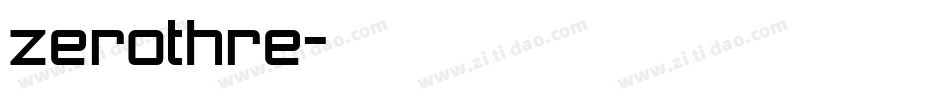 zerothre字体转换