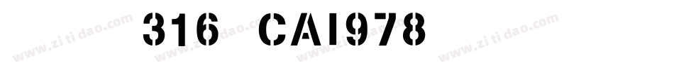 英文字体316-CAI978字体转换