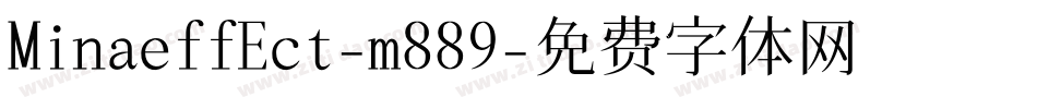 MinaeffEct-m889字体转换