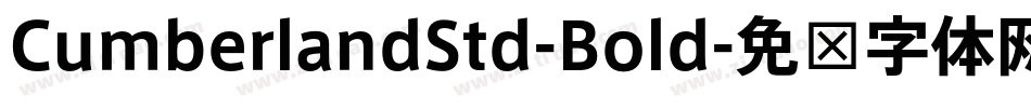 CumberlandStd-Bold字体转换