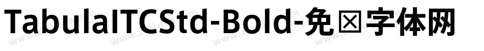 TabulaITCStd-Bold字体转换