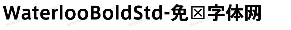 WaterlooBoldStd字体转换