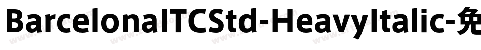 BarcelonaITCStd-HeavyItalic字体转换