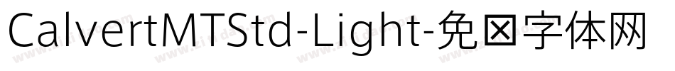 CalvertMTStd-Light字体转换