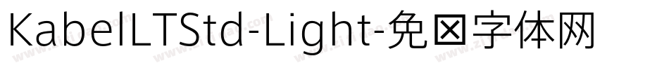 KabelLTStd-Light字体转换