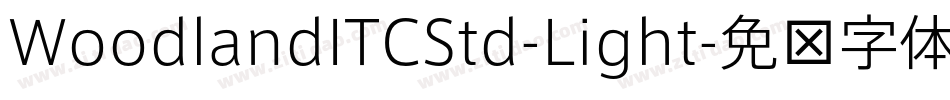 WoodlandITCStd-Light字体转换