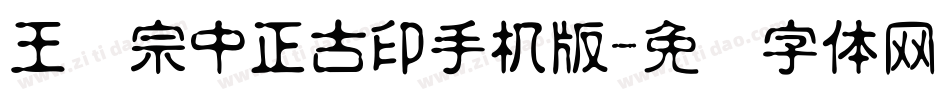 王汉宗中正古印手机版字体转换