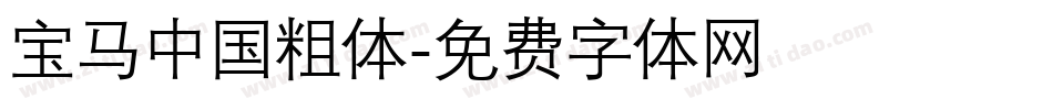 宝马中国粗体字体转换