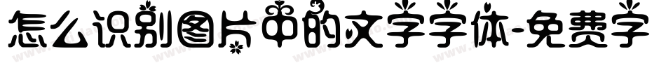 怎么识别图片中的文字字体字体转换