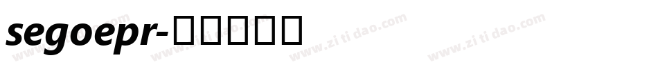 segoepr字体转换