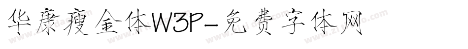 华康瘦金体W3P字体转换