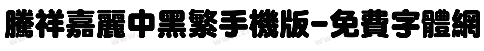 腾祥嘉丽中黑繁手机版字体转换