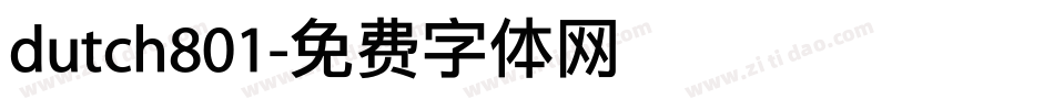 dutch801字体转换